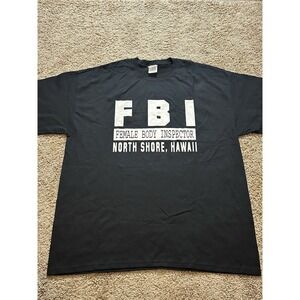 Adult FBI Female Body Inspector Short Sleeve Graphic Shirt - North Shore, HI -XL